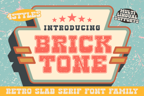 Bricktone: A Bold, Retro-Inspired Slab Serif Font