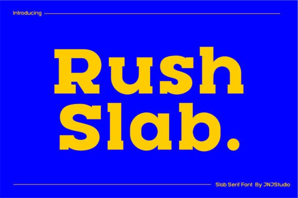 Rush Slab: A Modern Vintage Font with Impact