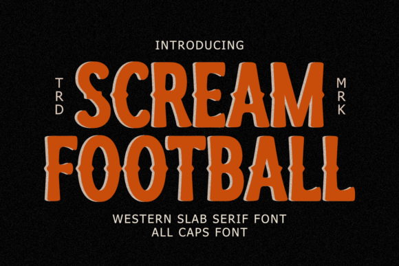 Scream Football: A Bold Vintage Font for Sports and Apparel Branding