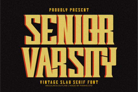 Senior Varsity: A Bold Vintage Font for Modern Design Needs