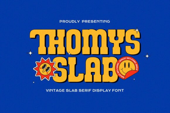 Thomys Slab: A Playful Vintage Font for Modern Design Projects