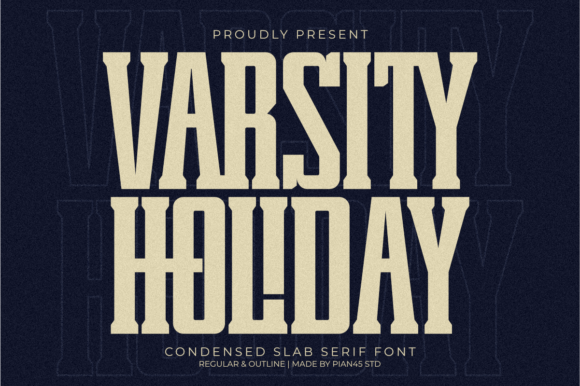 Varsity Holiday: A Bold Vintage Font for Creative Projects