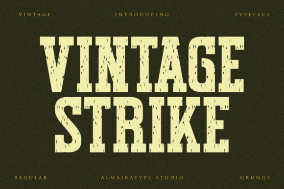 Vintage Strike: A Bold, Handcrafted Font for Creative Projects